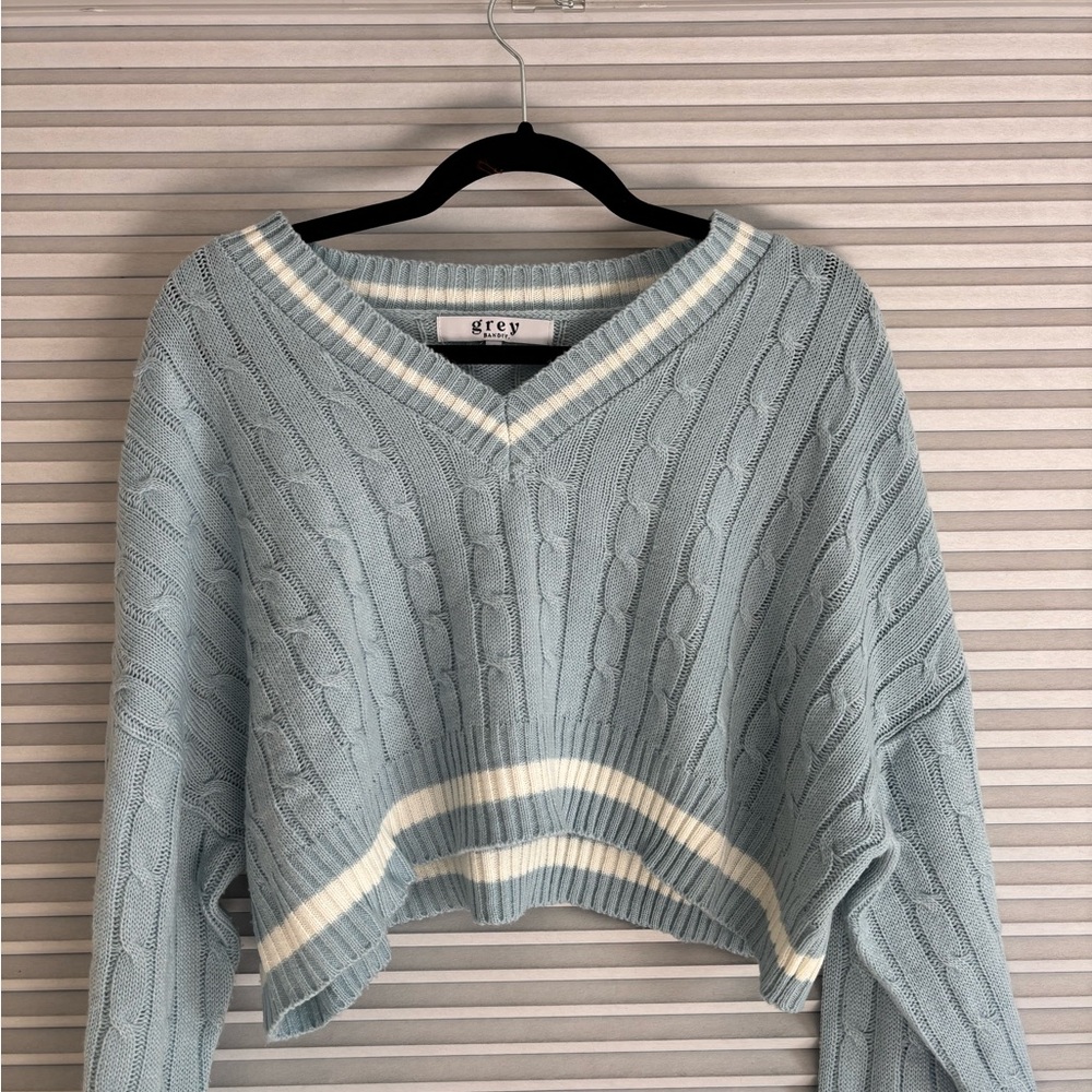 Blue grey bandit sweater
